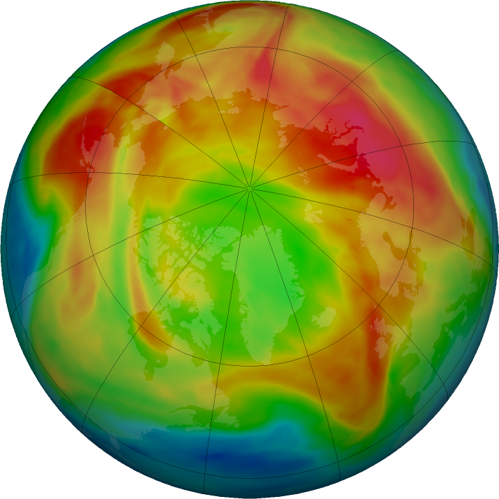 Arctic ozone map for 17 February 2021